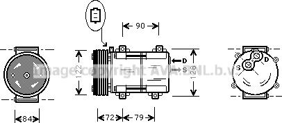 Prasco FDK351 - Compressor, air conditioning autospares.lv