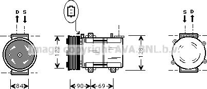 Prasco FDK352 - Compressor, air conditioning autospares.lv