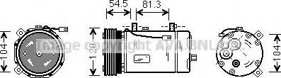 Prasco FDK307 - Compressor, air conditioning autospares.lv