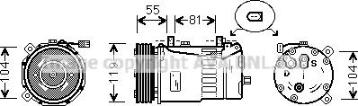 Prasco FDK321 - Compressor, air conditioning autospares.lv