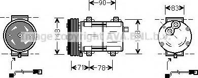 Prasco FDK283 - Compressor, air conditioning autospares.lv