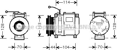 Prasco FEAK002 - Compressor, air conditioning autospares.lv