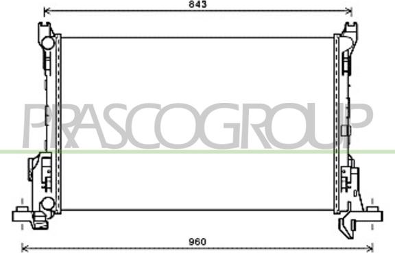 Prasco FT900R001 - Radiator, engine cooling autospares.lv