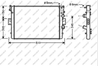 Prasco FT926R008 - Radiator, engine cooling autospares.lv