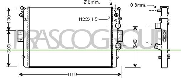 Prasco FT926R003 - Radiator, engine cooling autospares.lv