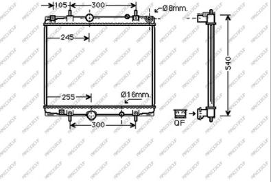 Prasco FT152R004 - Radiator, engine cooling autospares.lv