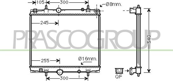 Prasco FT152R001 - Radiator, engine cooling autospares.lv