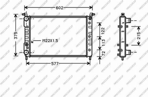 Prasco FT113R005 - Radiator, engine cooling autospares.lv