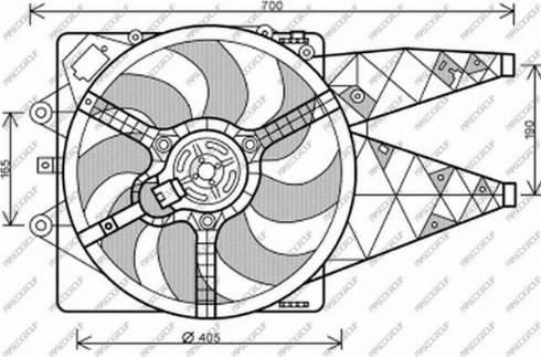 Prasco FT138F002 - Fan, radiator autospares.lv