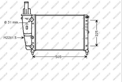 Prasco FT132R001 - Radiator, engine cooling autospares.lv