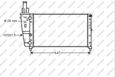 Prasco FT132R003 - Radiator, engine cooling autospares.lv