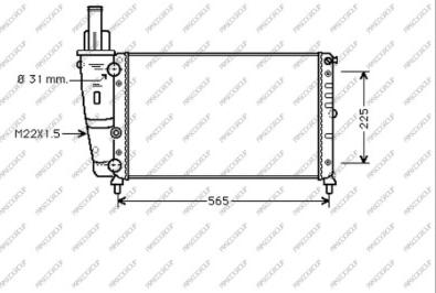 Prasco FT132R002 - Radiator, engine cooling autospares.lv