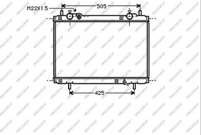 Prasco FT137R009 - Radiator, engine cooling autospares.lv