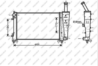 Prasco FT340R006 - Radiator, engine cooling autospares.lv