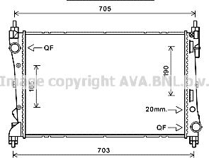 Prasco FT2449 - Radiator, engine cooling autospares.lv