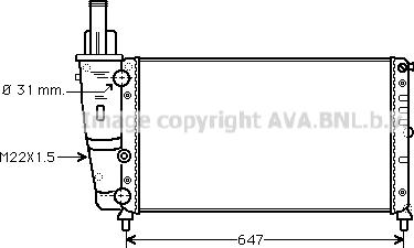 Prasco FT2141 - Radiator, engine cooling autospares.lv