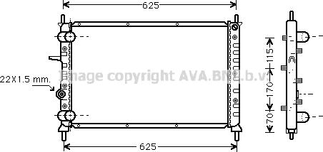 Prasco FT2188 - Radiator, engine cooling autospares.lv