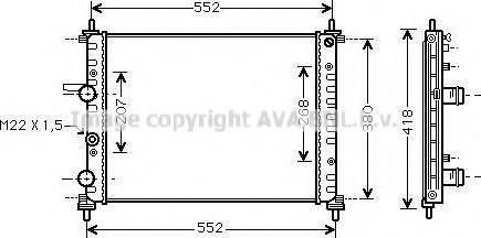 Prasco FT2182 - Radiator, engine cooling autospares.lv