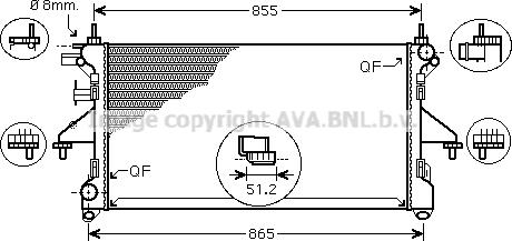 Prasco FT2398 - Radiator, engine cooling autospares.lv