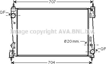 Prasco FT2312 - Radiator, engine cooling autospares.lv