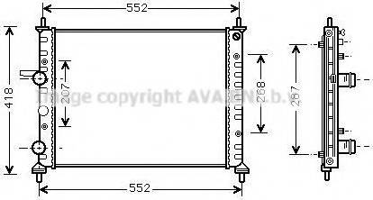 Prasco FT2249 - Radiator, engine cooling autospares.lv