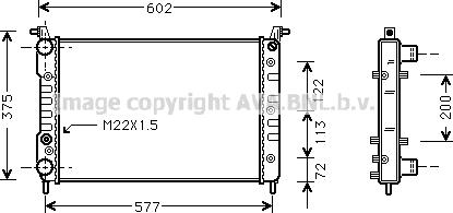 Prasco FT2224 - Radiator, engine cooling autospares.lv