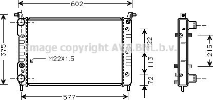 Prasco FT2225 - Radiator, engine cooling autospares.lv