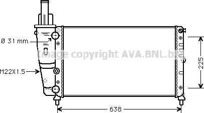 Prasco FT2228 - Radiator, engine cooling autospares.lv