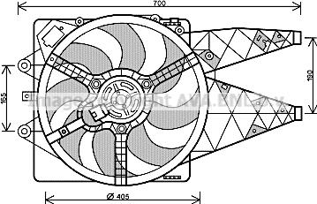 Prasco FT7568 - Fan, radiator autospares.lv