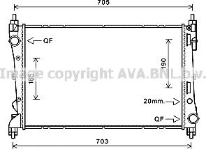 Prasco FTA2449 - Radiator, engine cooling autospares.lv