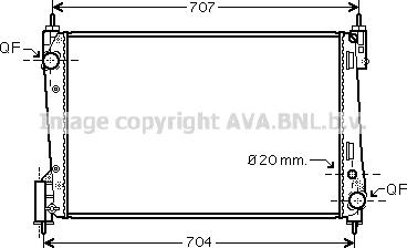 Prasco FTA2311 - Radiator, engine cooling autospares.lv