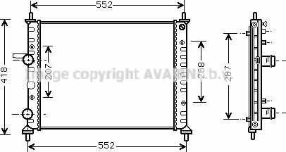 Prasco FTA2249 - Radiator, engine cooling autospares.lv