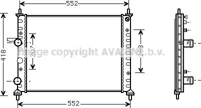 Prasco FTA2201 - Radiator, engine cooling autospares.lv