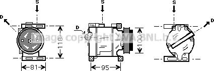 Prasco FTAK090 - Compressor, air conditioning autospares.lv