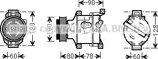 Prasco FTAK103 - Compressor, air conditioning autospares.lv