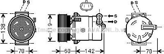 Prasco FTAK383 - Compressor, air conditioning autospares.lv