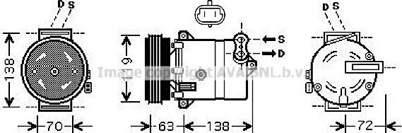 Prasco FTAK334 - Compressor, air conditioning autospares.lv