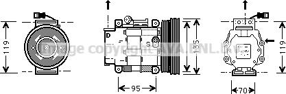 Prasco FTK041 - Compressor, air conditioning autospares.lv