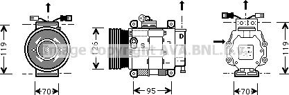 Prasco FTK063 - Compressor, air conditioning autospares.lv