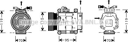 Prasco FTK081 - Compressor, air conditioning autospares.lv