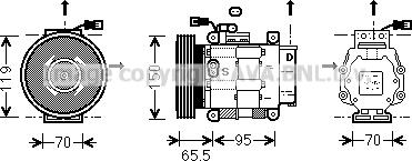Prasco FTK031 - Compressor, air conditioning autospares.lv