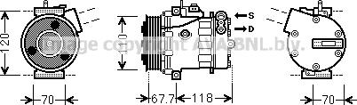 Prasco FTK384 - Compressor, air conditioning autospares.lv