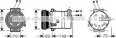 Prasco FTK334 - Compressor, air conditioning autospares.lv