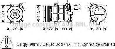 Prasco FTK331 - Compressor, air conditioning autospares.lv