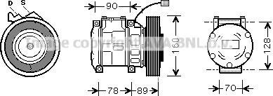 Prasco HDAK196 - Compressor, air conditioning autospares.lv