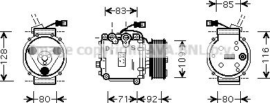 Prasco HDAK169 - Compressor, air conditioning autospares.lv