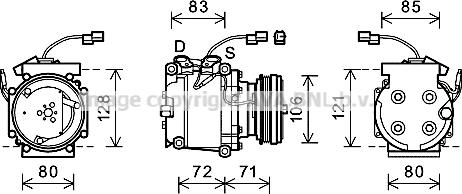 Prasco HDAK246 - Compressor, air conditioning autospares.lv