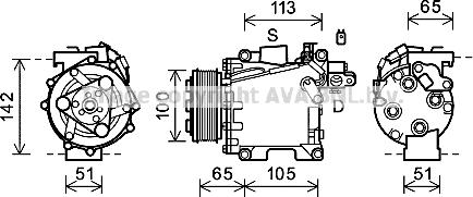 Prasco HDK278 - Compressor, air conditioning autospares.lv