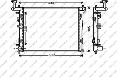 Prasco HN040R002 - Radiator, engine cooling autospares.lv