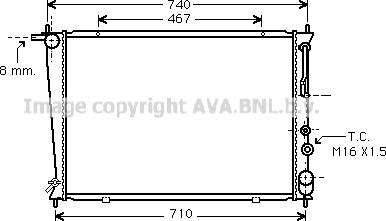 Prasco HY2054 - Radiator, engine cooling autospares.lv